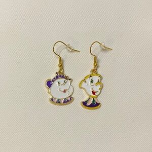 Handmade Beauty And The Beast Mrs Potts & Chip Earrings